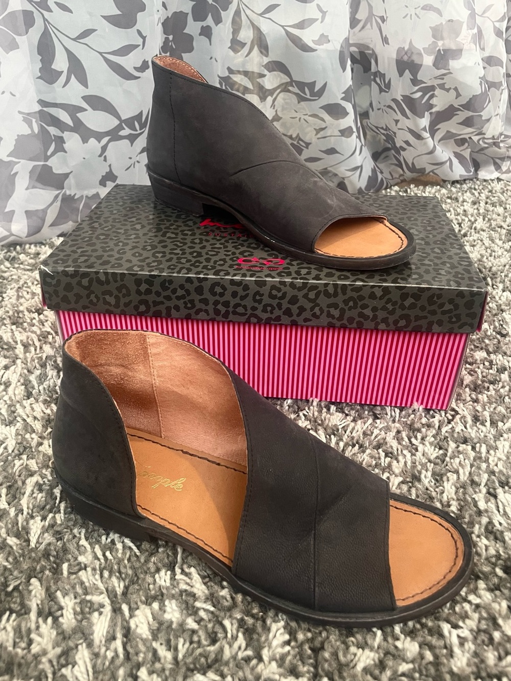 FREE PEOPLE Women’s Boho Mont Blanc Black Sandals Open Toe, Size EU 39 (8.5)